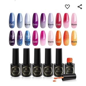 New set of 6 Color changing Gel Nail polish